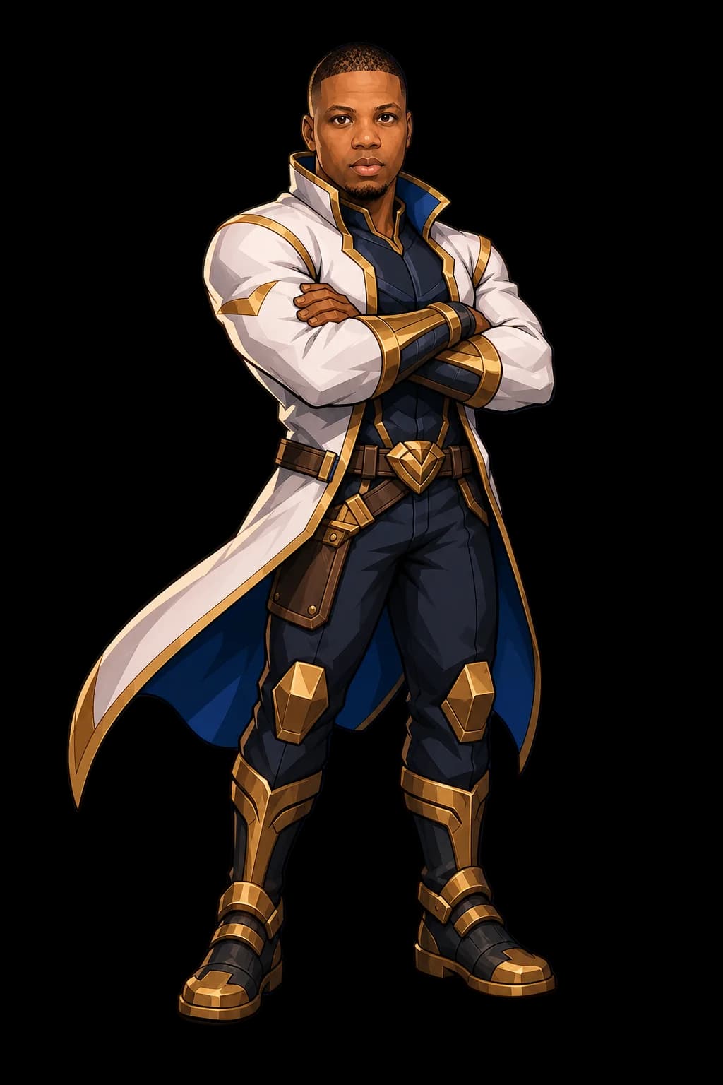 Zev Uhuru as a cel-shaded game commander